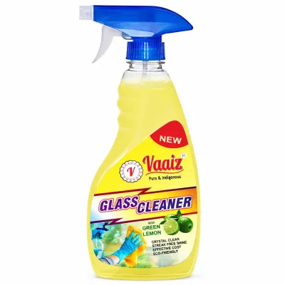 Vaaiz Glass Cleaner & Surface Cleaner with New Green Lemon Power and Green Lemon Fragrance (470 ml)